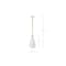 Nuvo Admiral 1-Light Pendant 6 in. Matte White and Natural Brass White Opal Glass 60/7922 - alternate 5